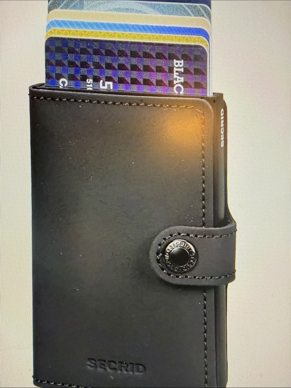 Secrid Black Leather Cardholder Wallet - Picture 3 of 7